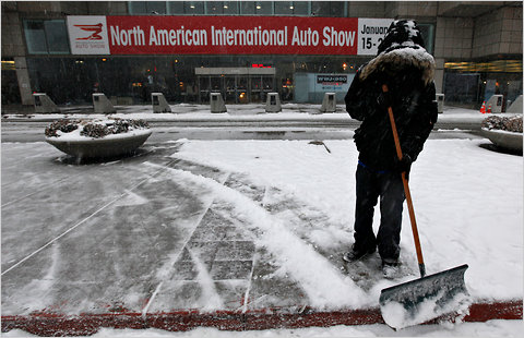 Detroit Auto Show in the winter, yesterday