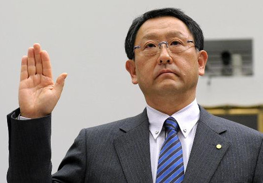 Akio Toyoda waves goodbye to Toyota, yesterday