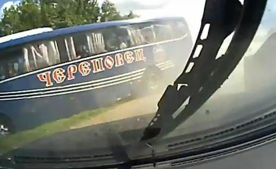 Something terrible caught on video by a Russian dashcam, yesterday