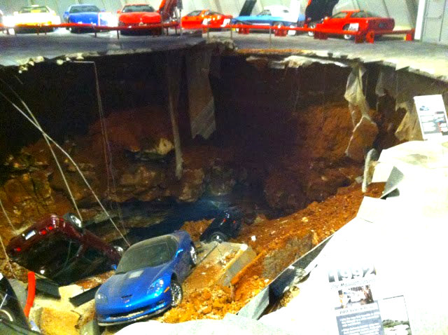 The Corvette museum before the disaster, yesterday