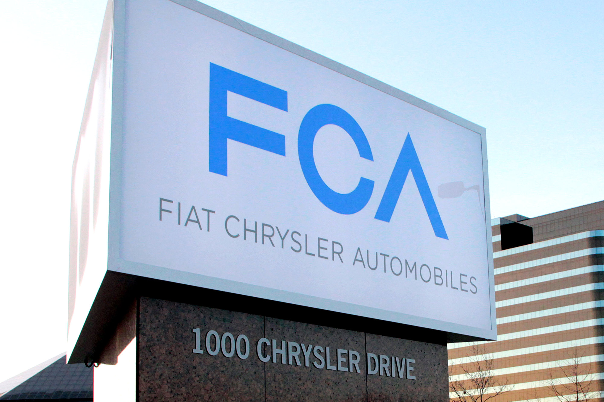 Chrysler Fiat's new FCAing sign, yesterday